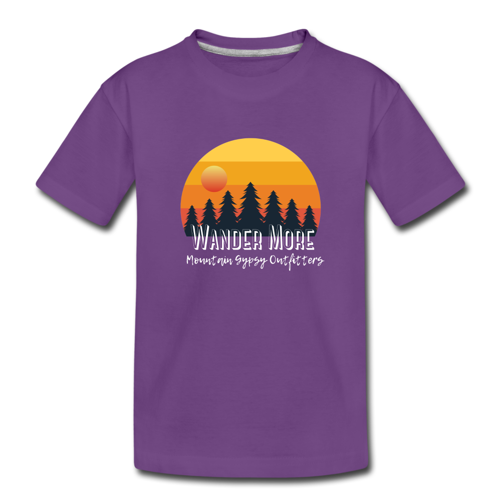 Wander More Toddler Tee - purple