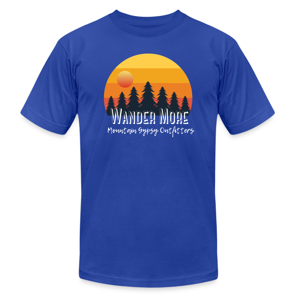 Wander More Boyfriend Tee - royal blue