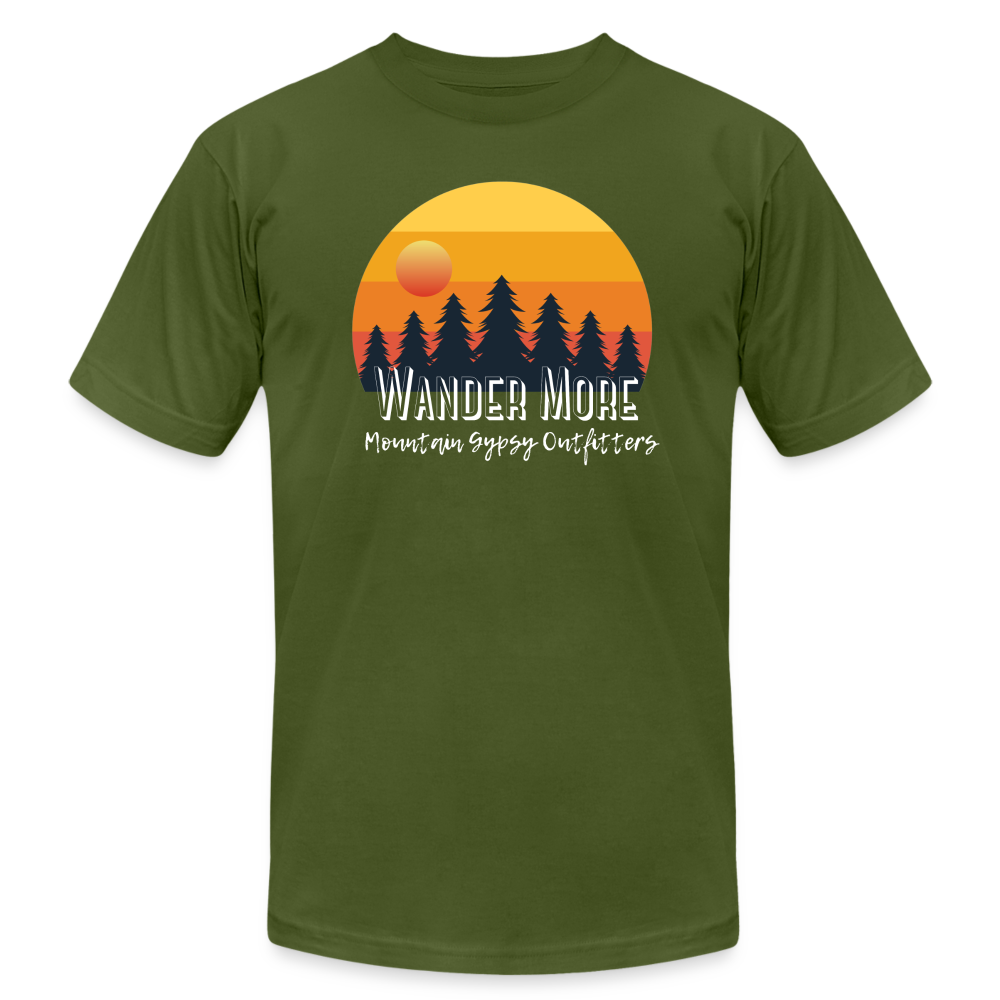 Wander More Boyfriend Tee - olive