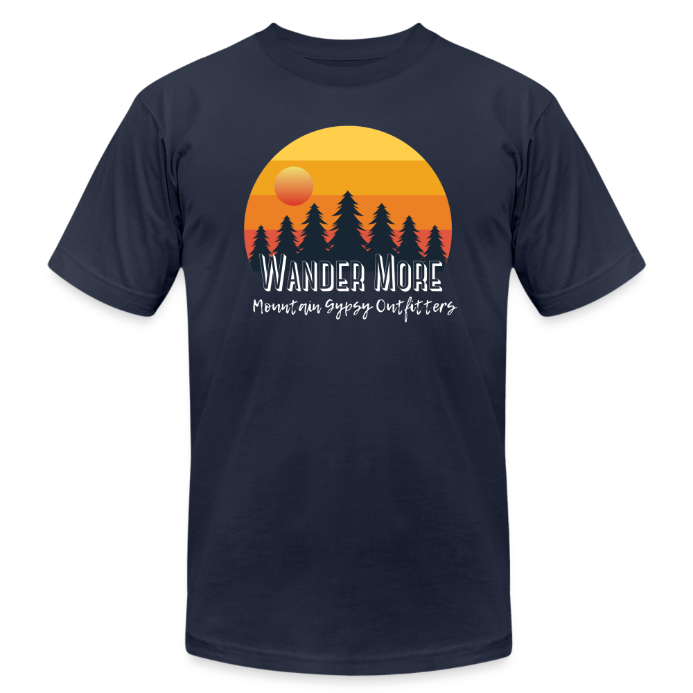 Wander More Boyfriend Tee - navy