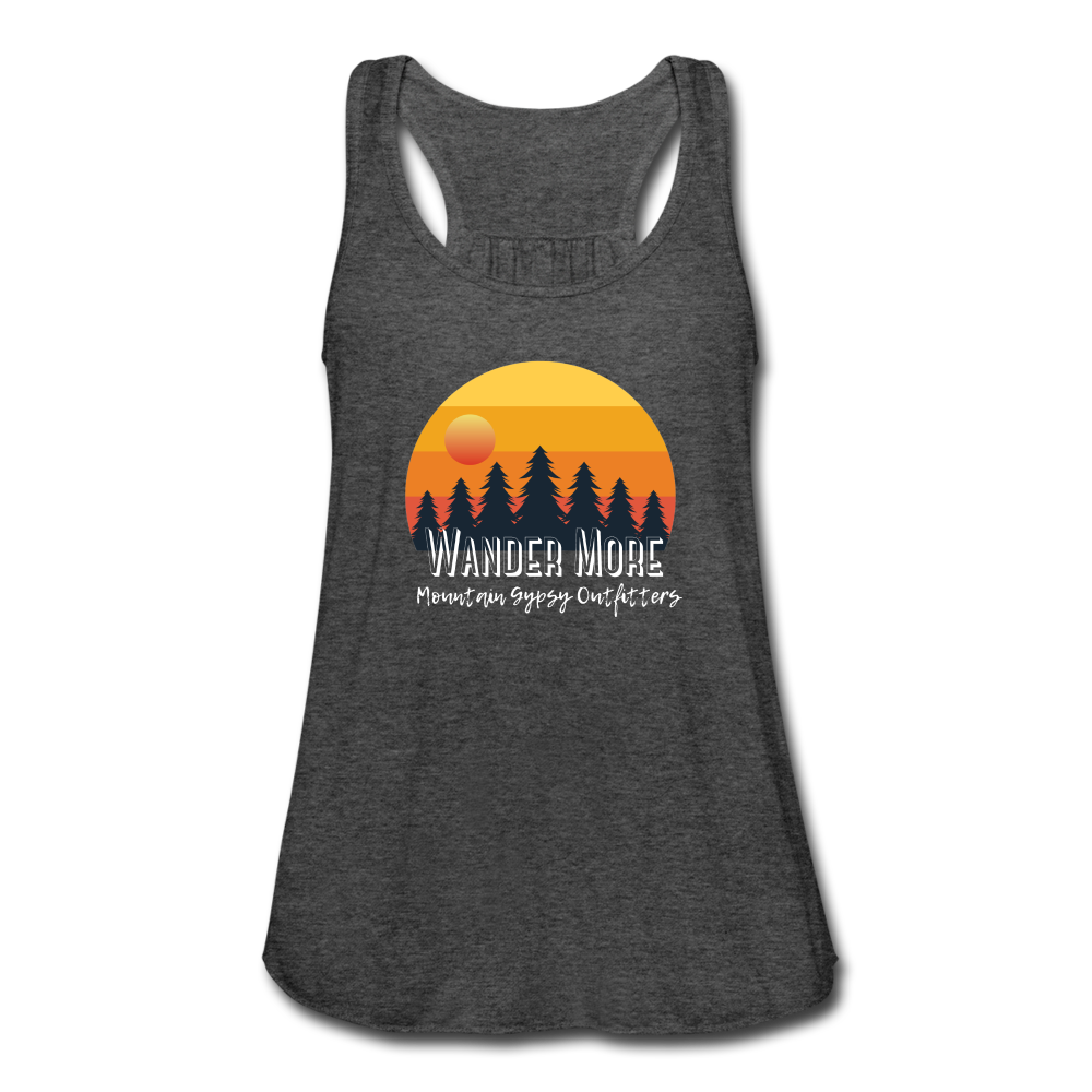 Wander More Flowy Tank - deep heather