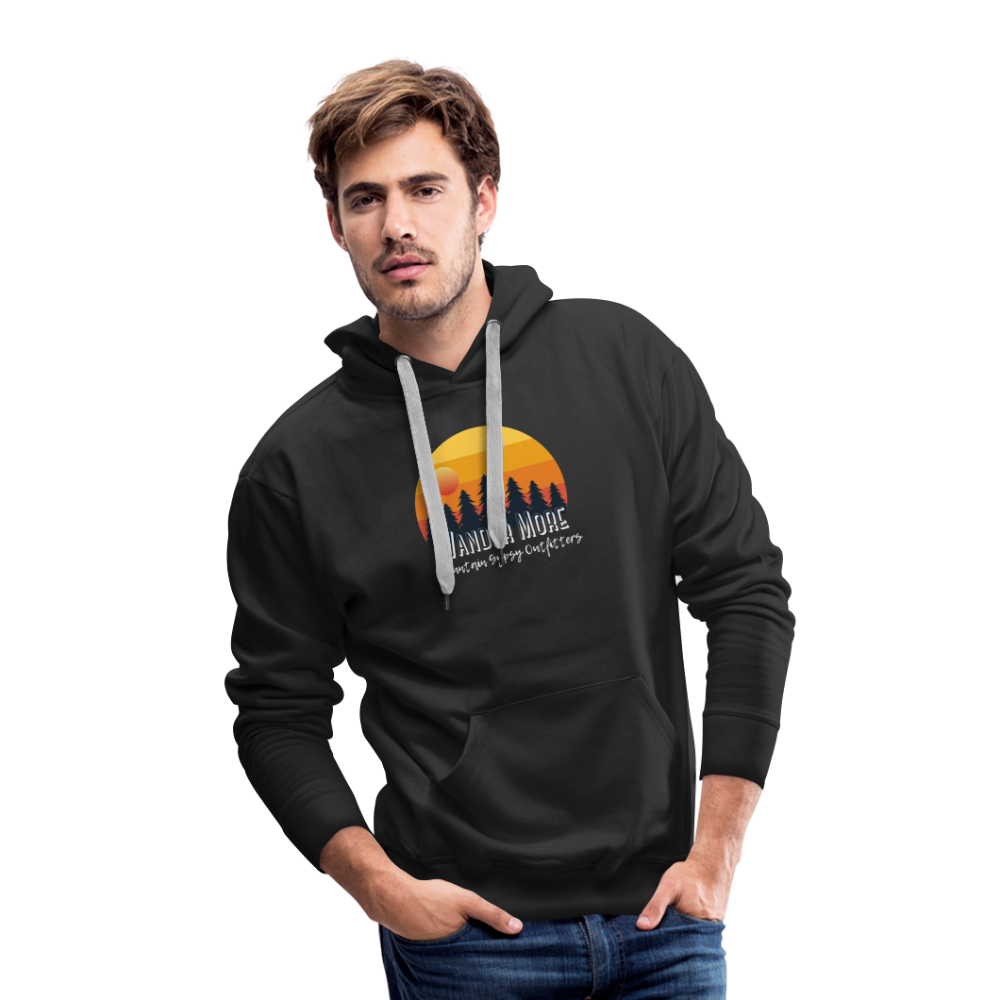 Wander More Men's Hoodie - black