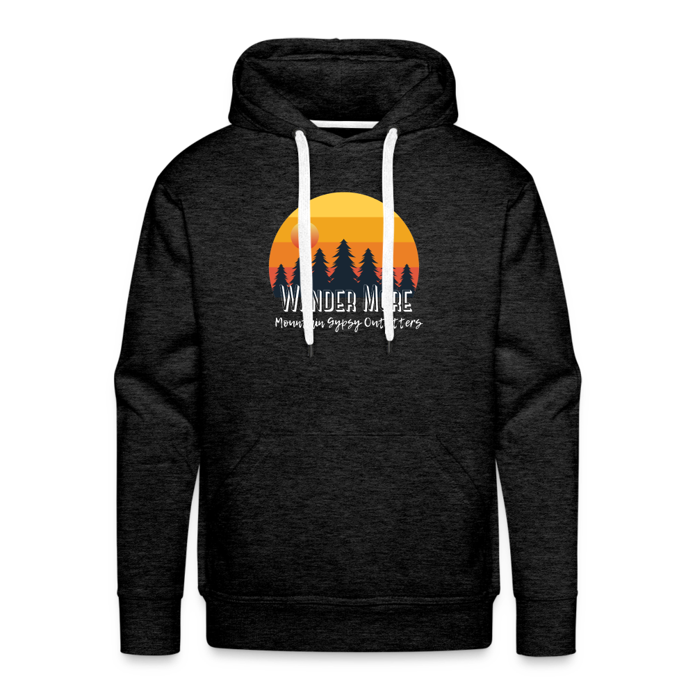 Wander More Men's Hoodie - charcoal grey