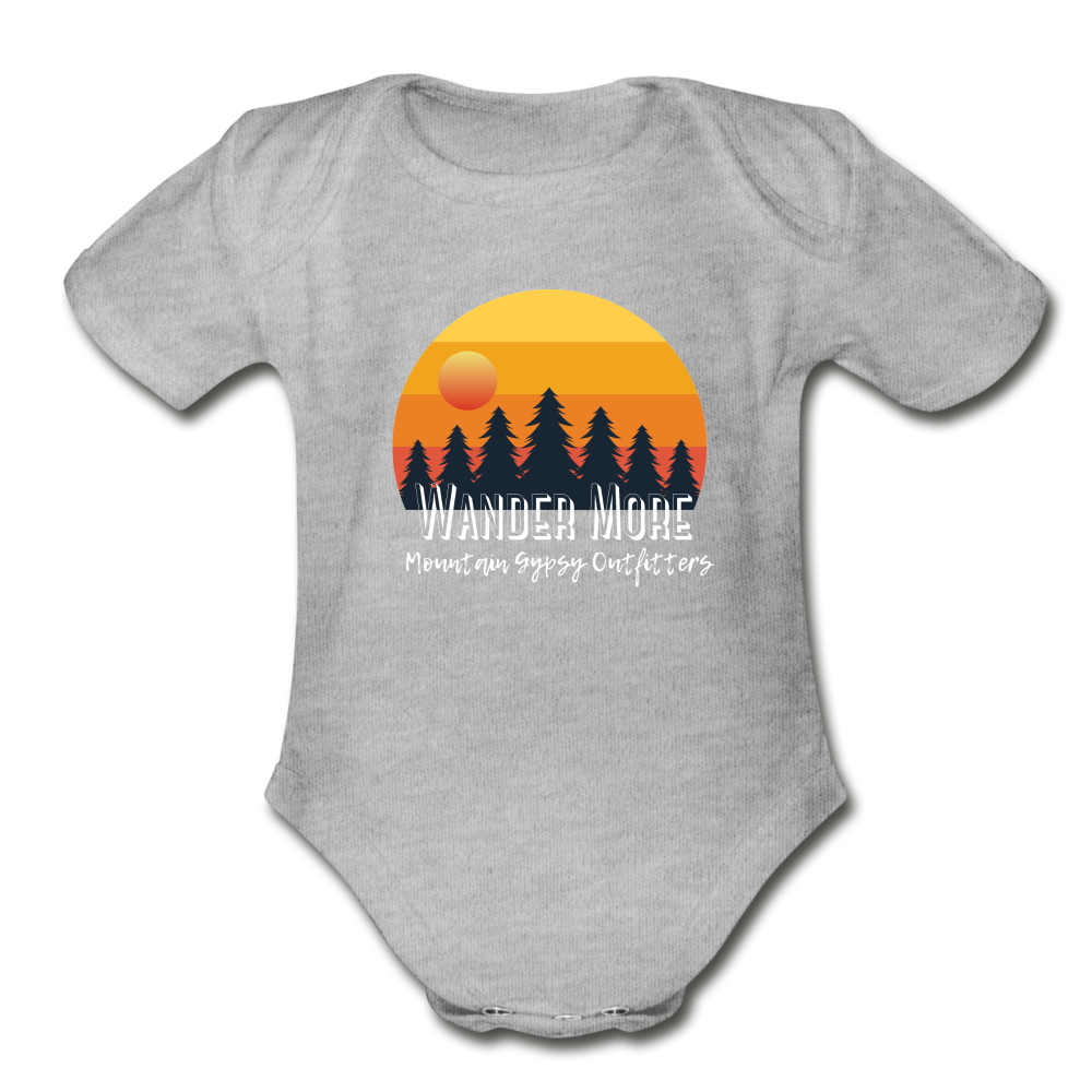 Wander More Infant Bodysuit - heather grey