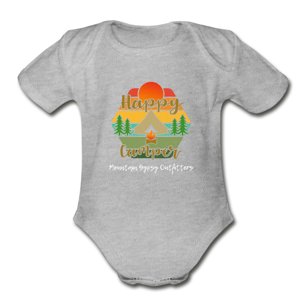Happy Camper Infant Tee - heather grey