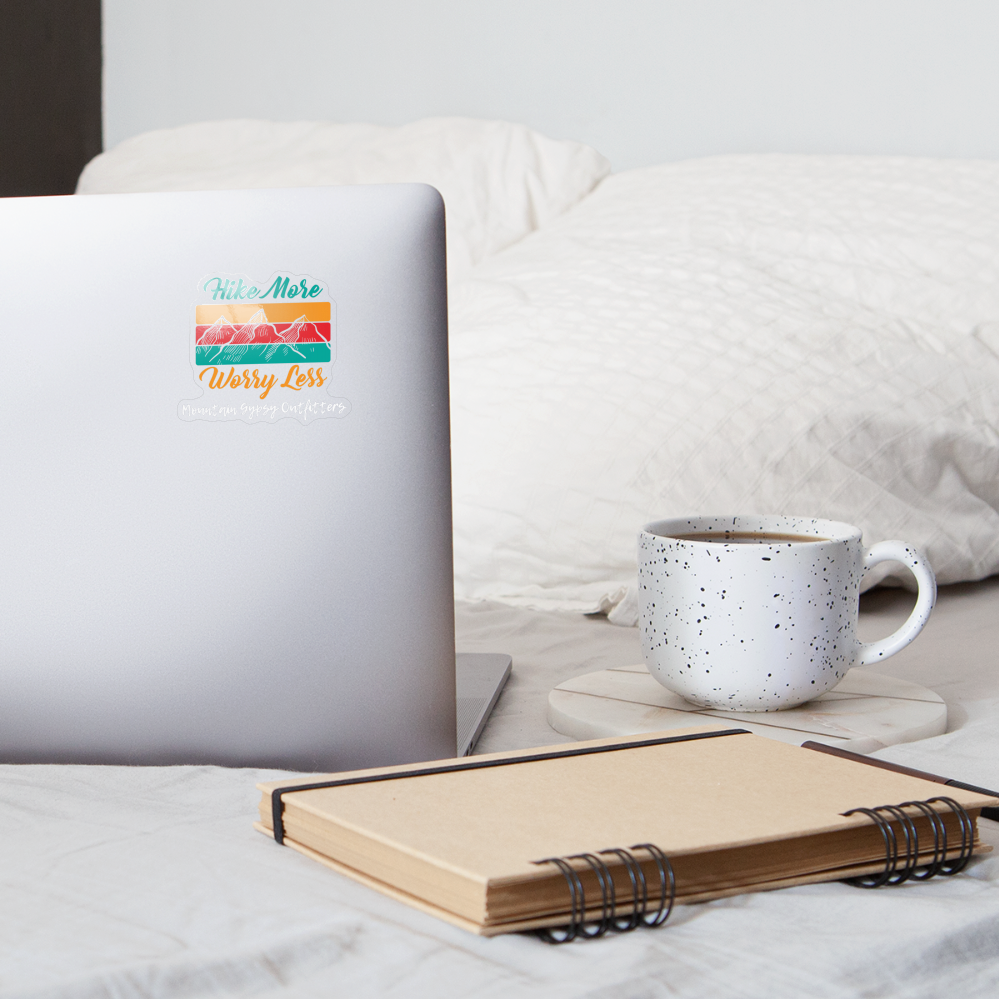 Worry Less Sticker - transparent glossy