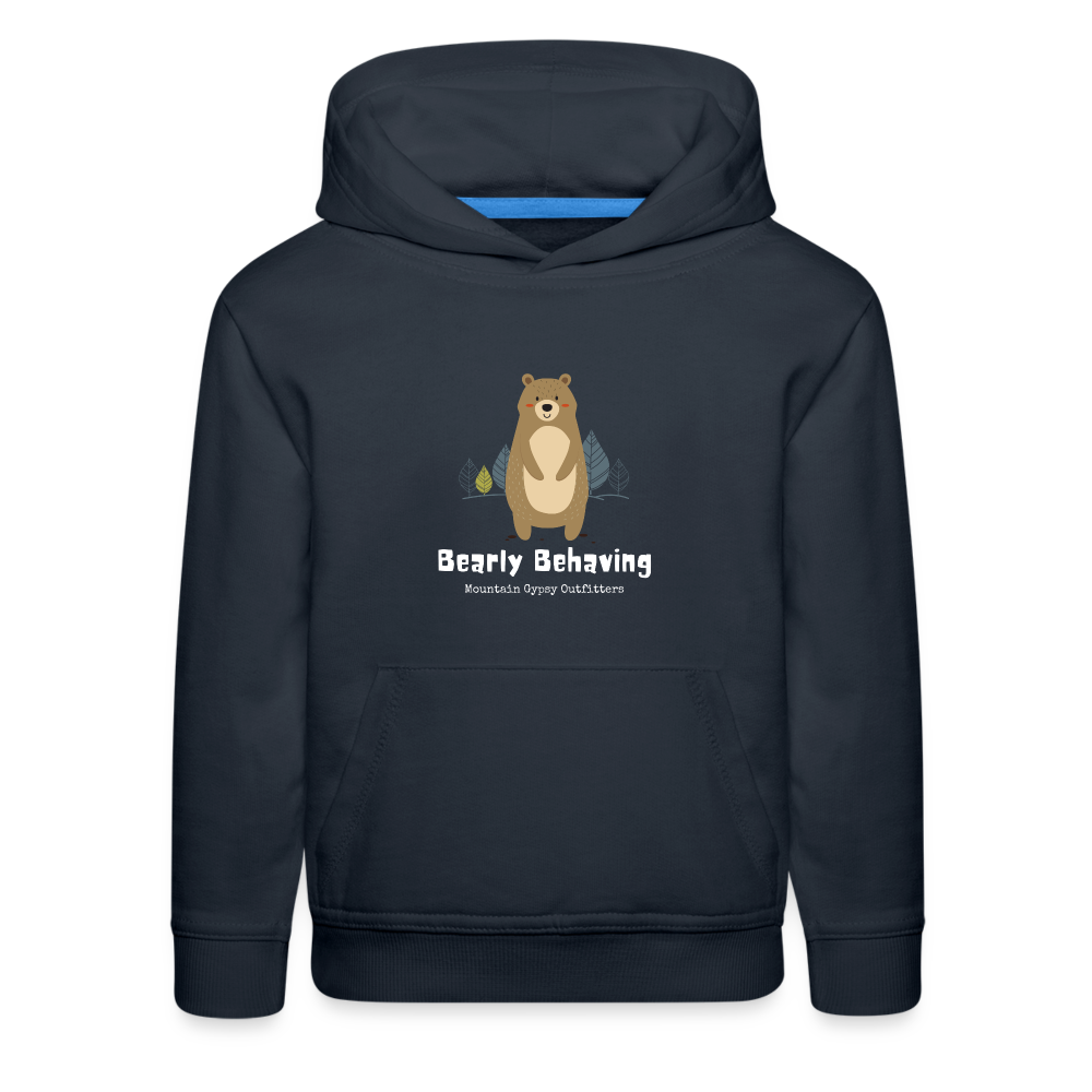 Bearly Behaving Hoodie - navy