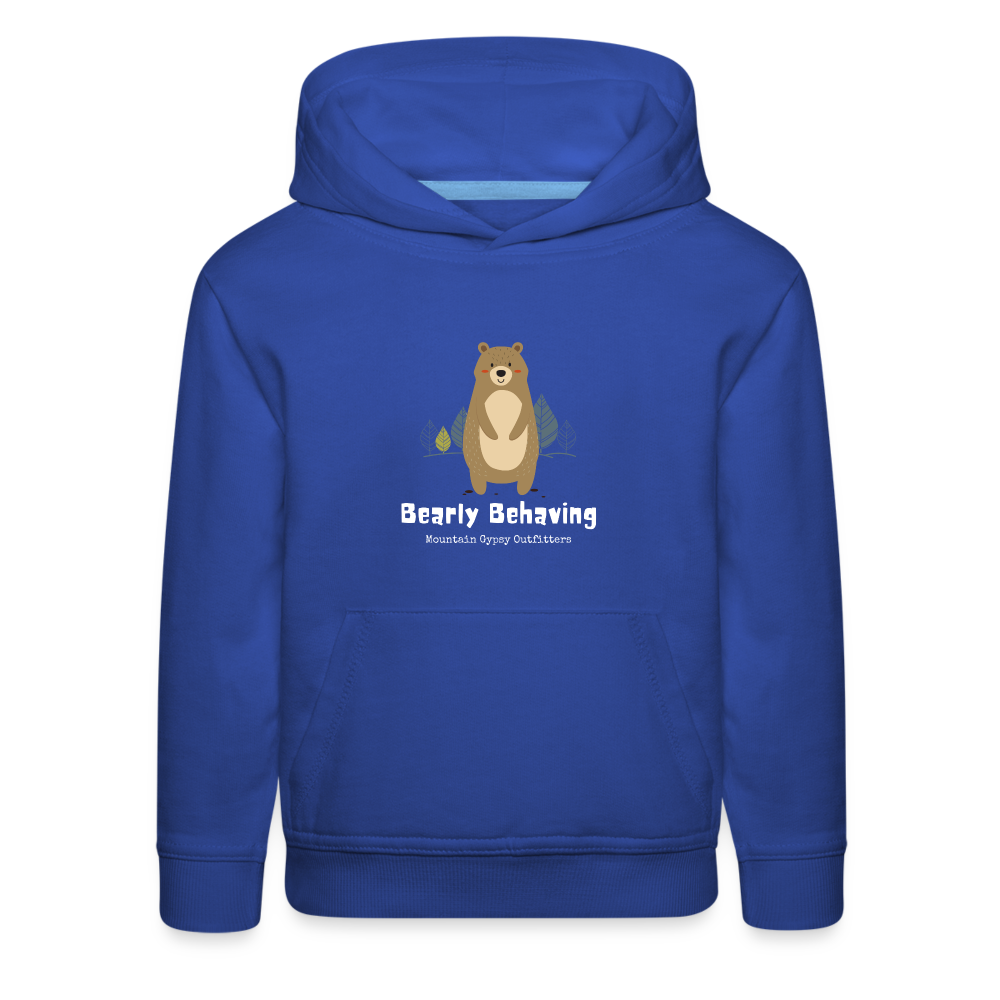 Bearly Behaving Hoodie - royal blue