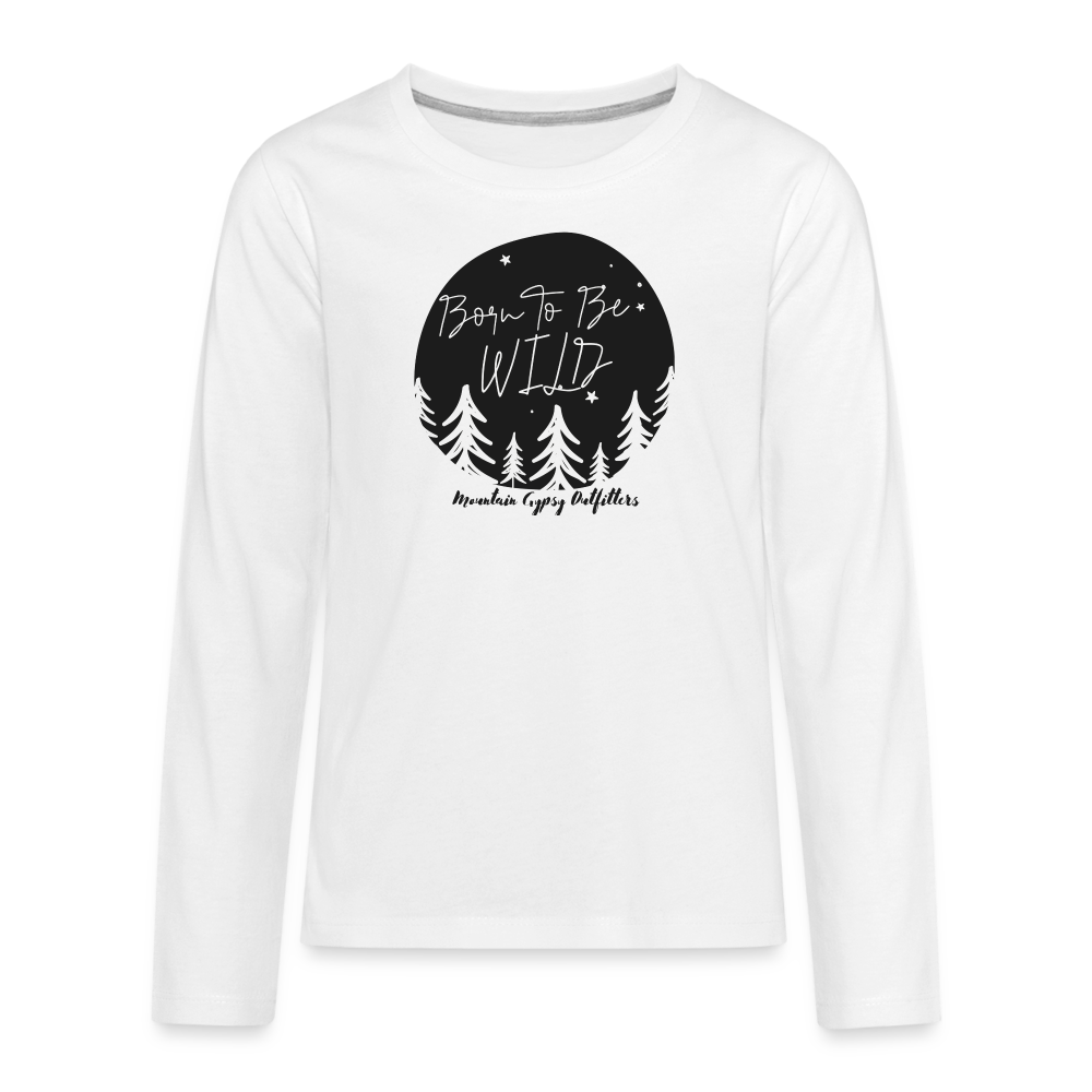 Born to be Wild Kids Long Sleeve - white