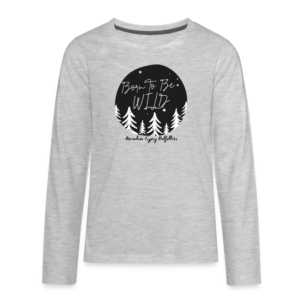 Born to be Wild Kids Long Sleeve - heather gray