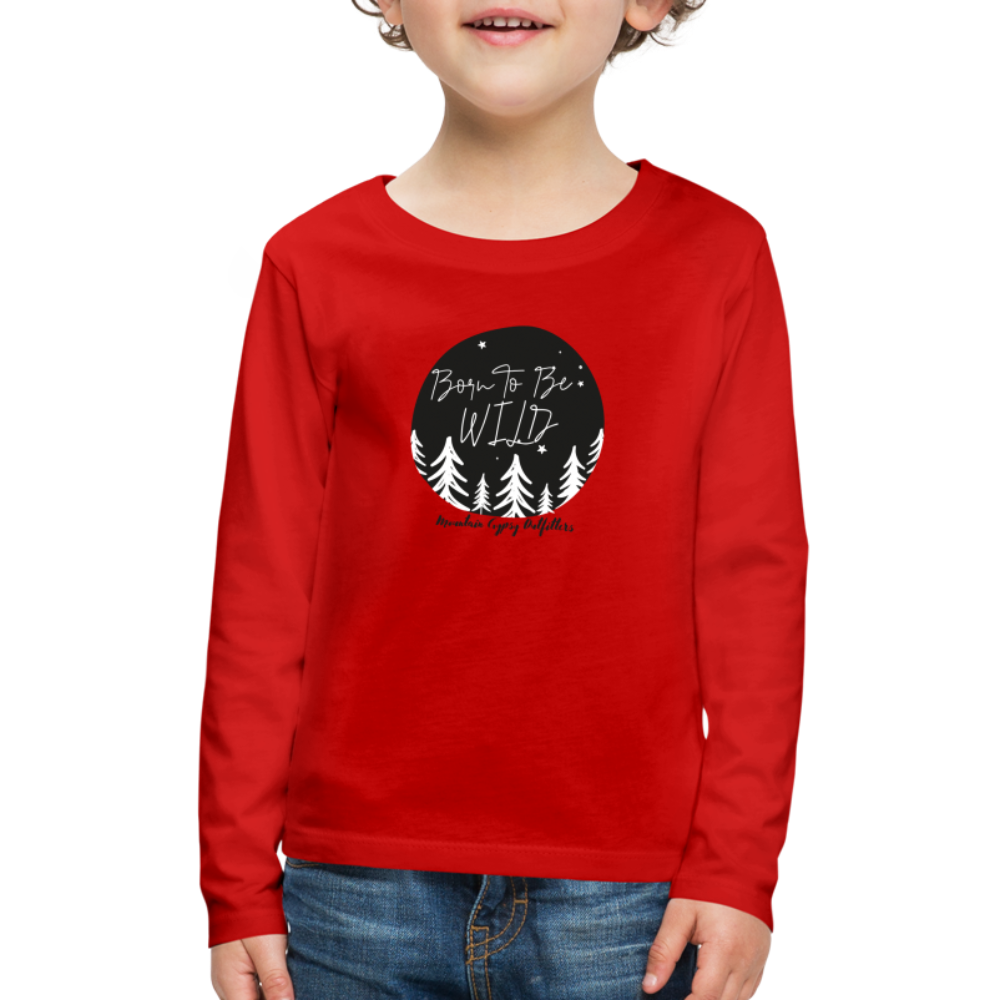 Born to be Wild Kids Long Sleeve - red
