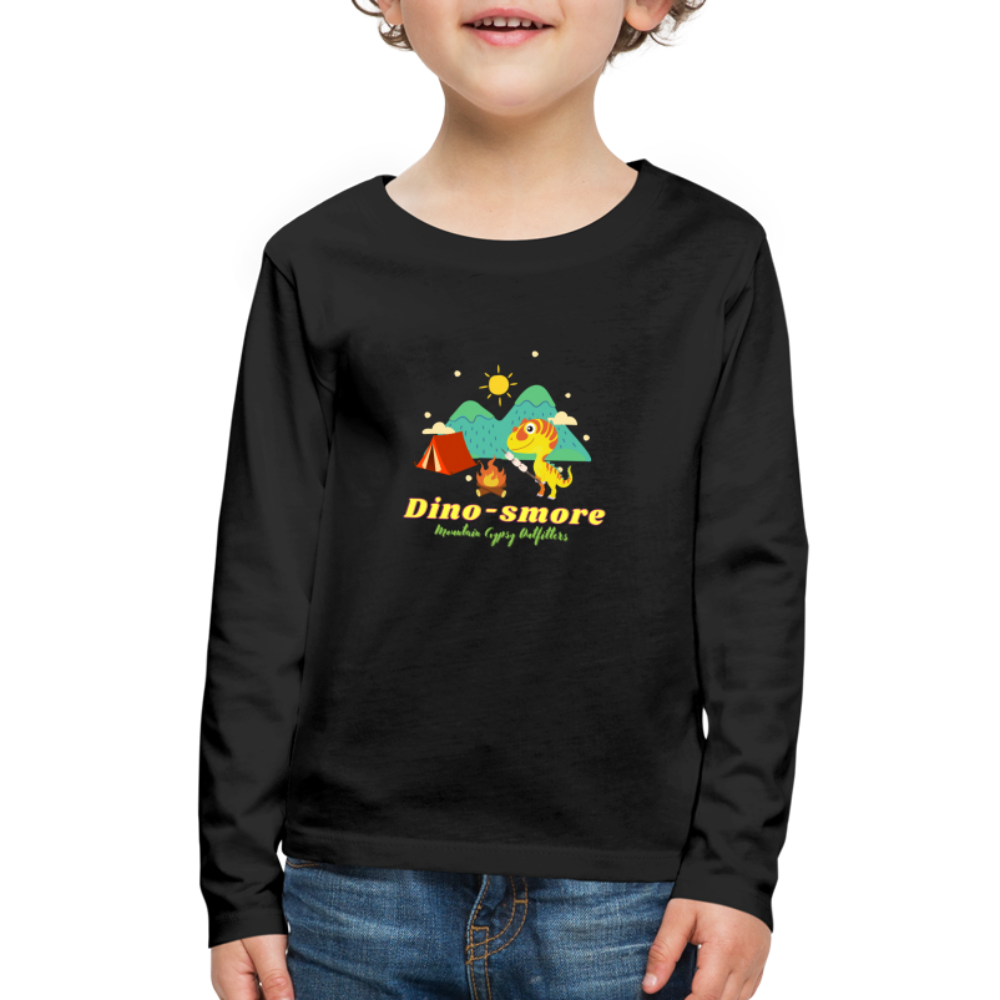 Dino-smore Kids Long Sleeve - black