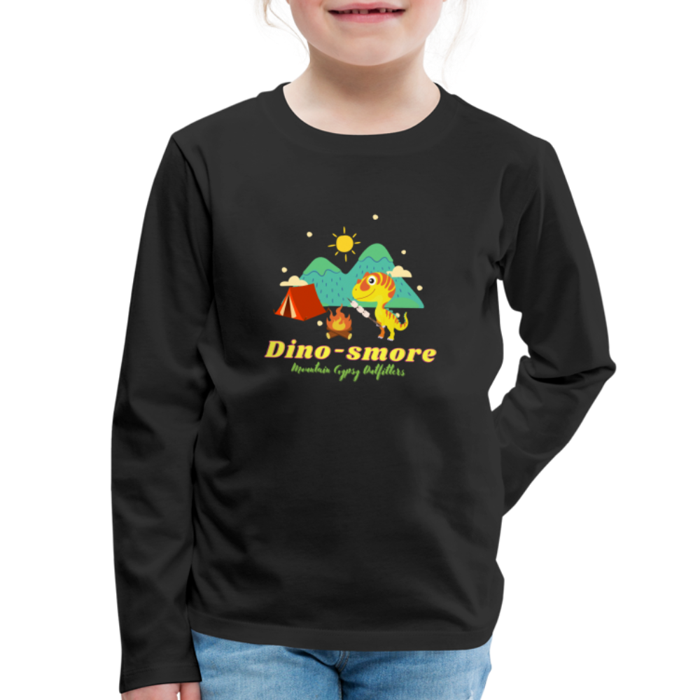 Dino-smore Kids Long Sleeve - black
