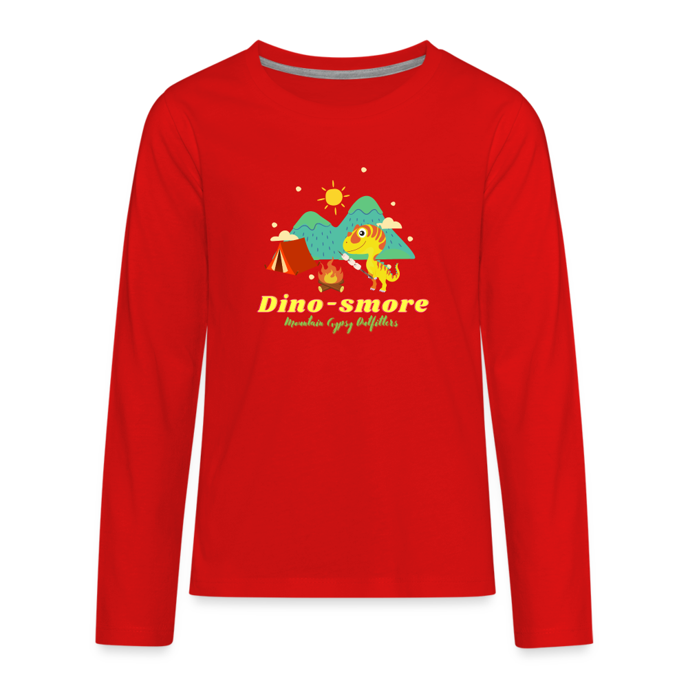 Dino-smore Kids Long Sleeve - red