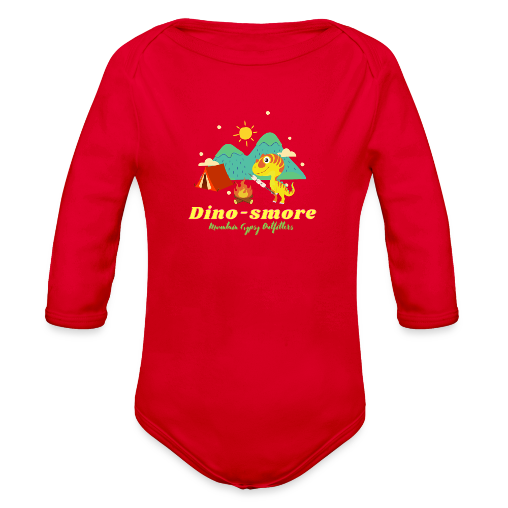 Dino-smore Infant Long Sleeve - red