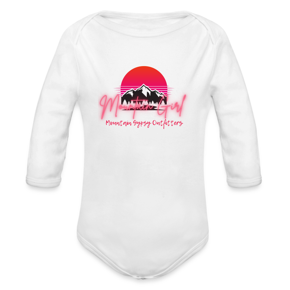 Mountain Girl Infant Long Sleeve - white