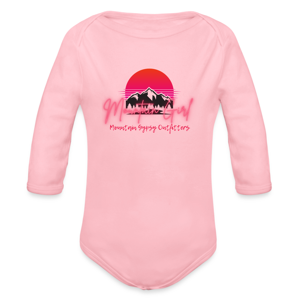 Mountain Girl Infant Long Sleeve - light pink