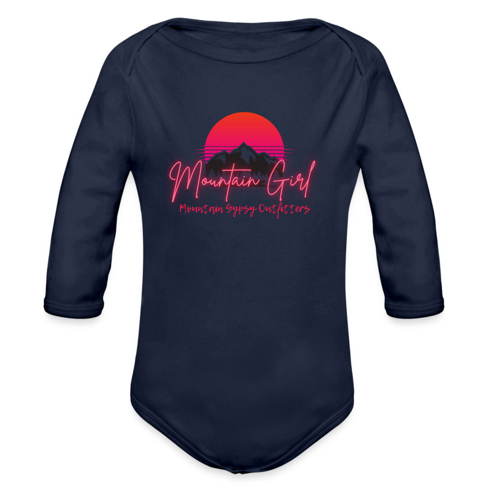 Mountain Girl Infant Long Sleeve - dark navy