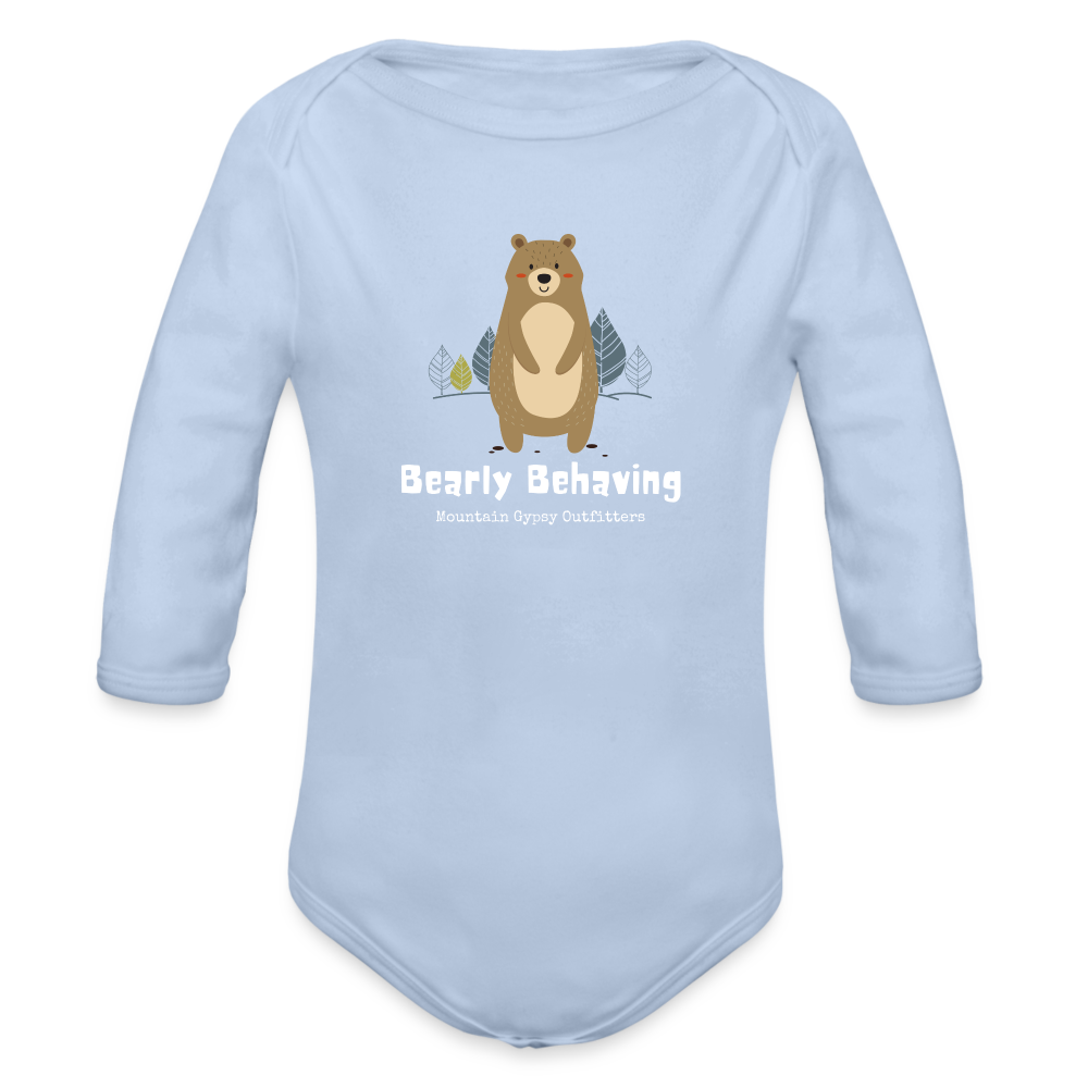 Bearly Behaving Infant Long Sleeve - sky