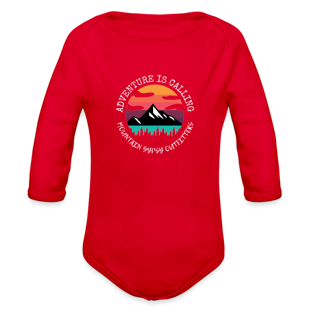 Adventure is Calling Infant Long Sleeve - red