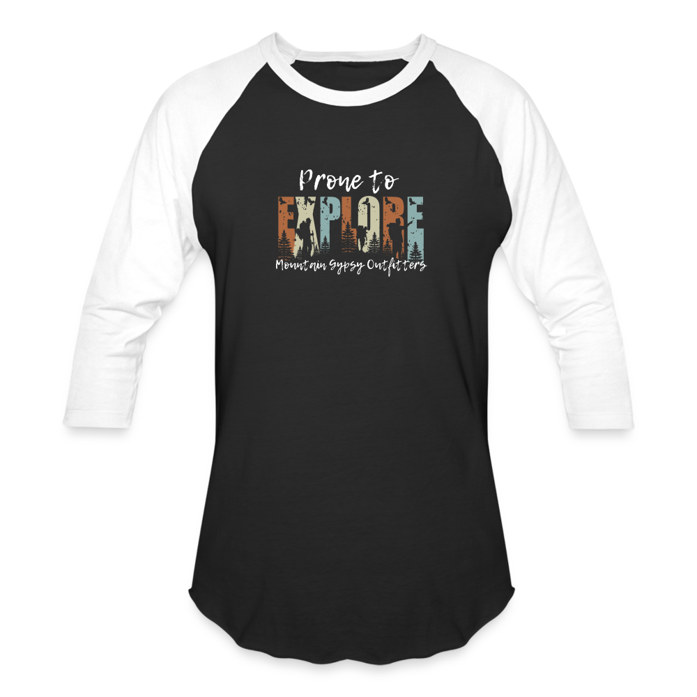 Prone To Explore 3/4 Sleeve - black/white