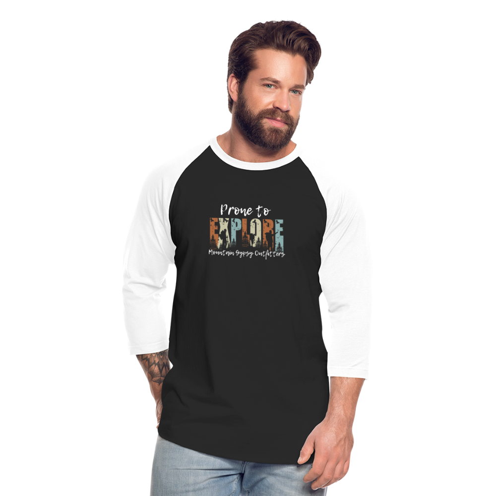 Prone To Explore 3/4 Sleeve - black/white