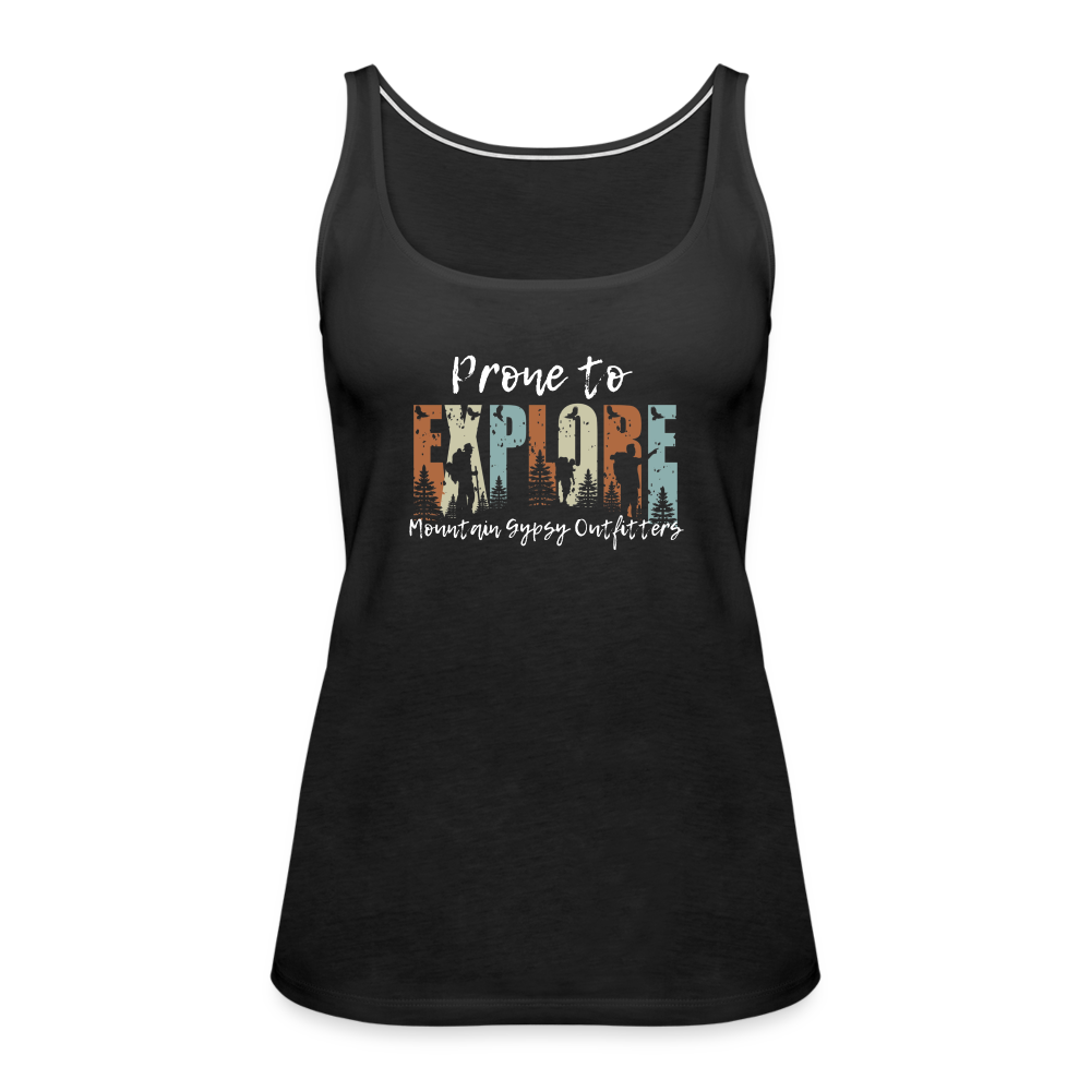 Prone To Explore Fitted Tank - black