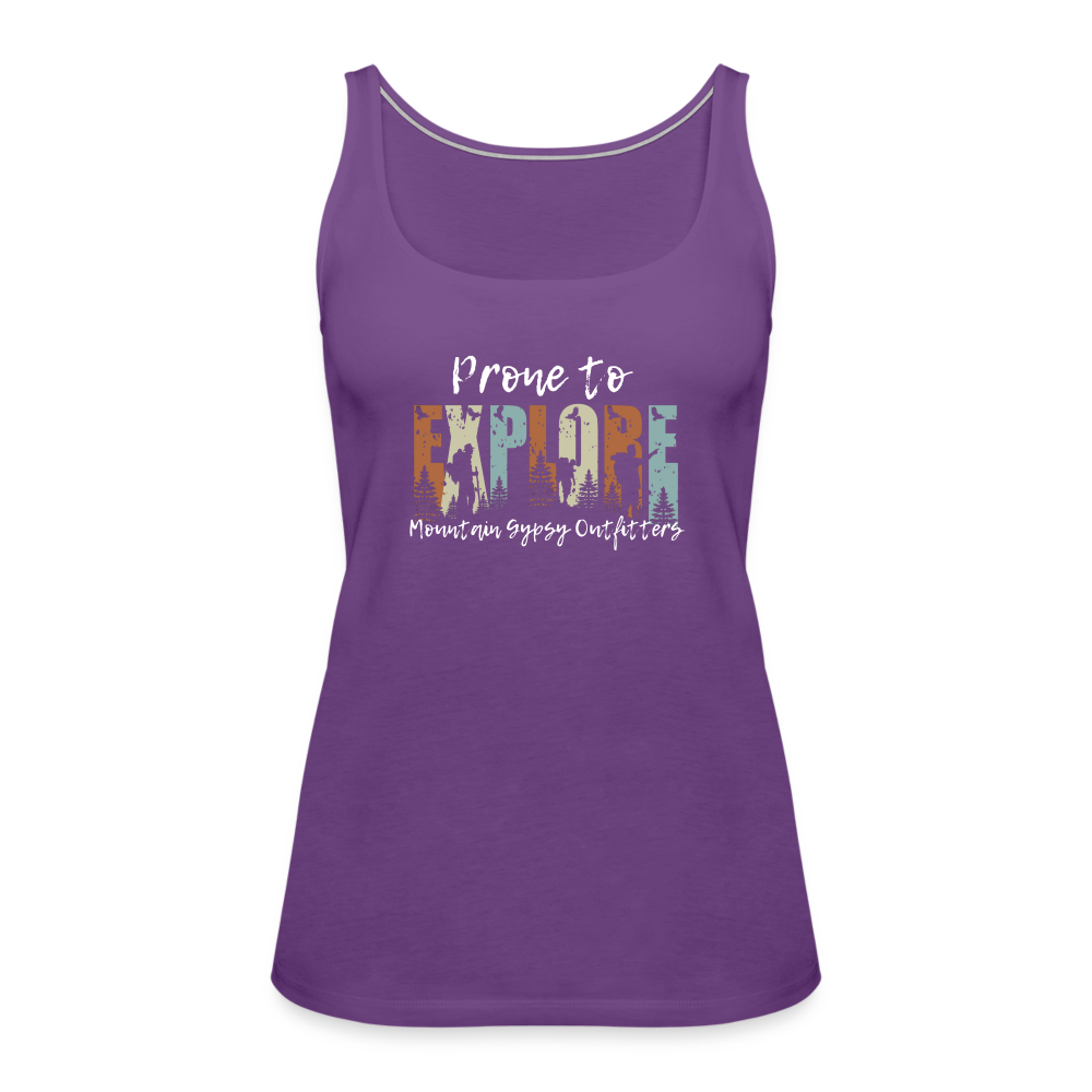 Prone To Explore Fitted Tank - purple