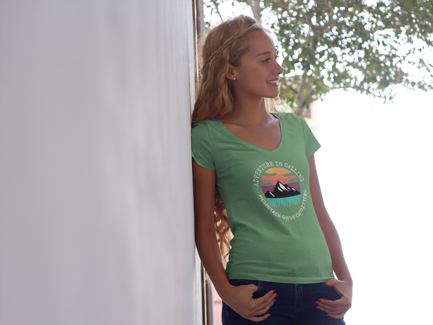 Adventure is Calling V-neck Tee