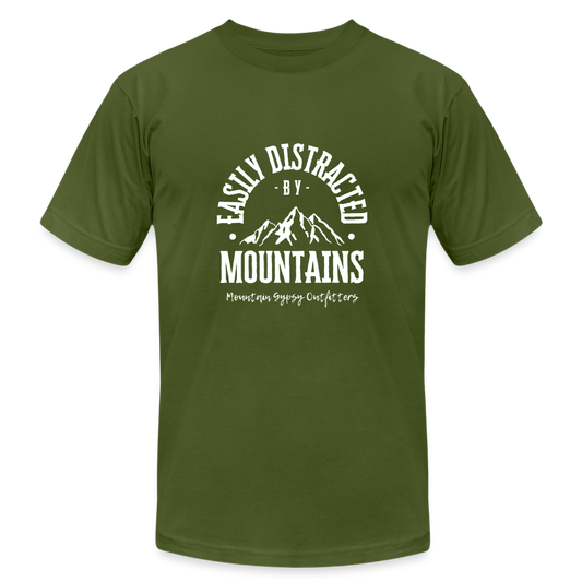 Easily Distracted by Mountains - olive