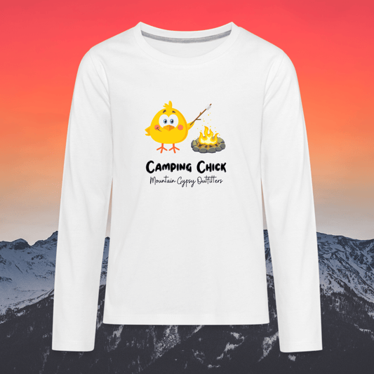 Camping Chick Kids Long Sleeve