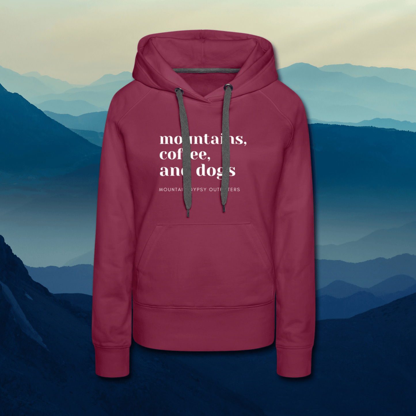 Mountains, Coffee, Dogs Hoodie