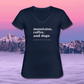 Mountains, Coffee, Dogs V-neck Tee
