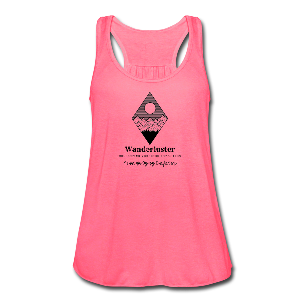 Wanderluster Flowy Tank - neon pink