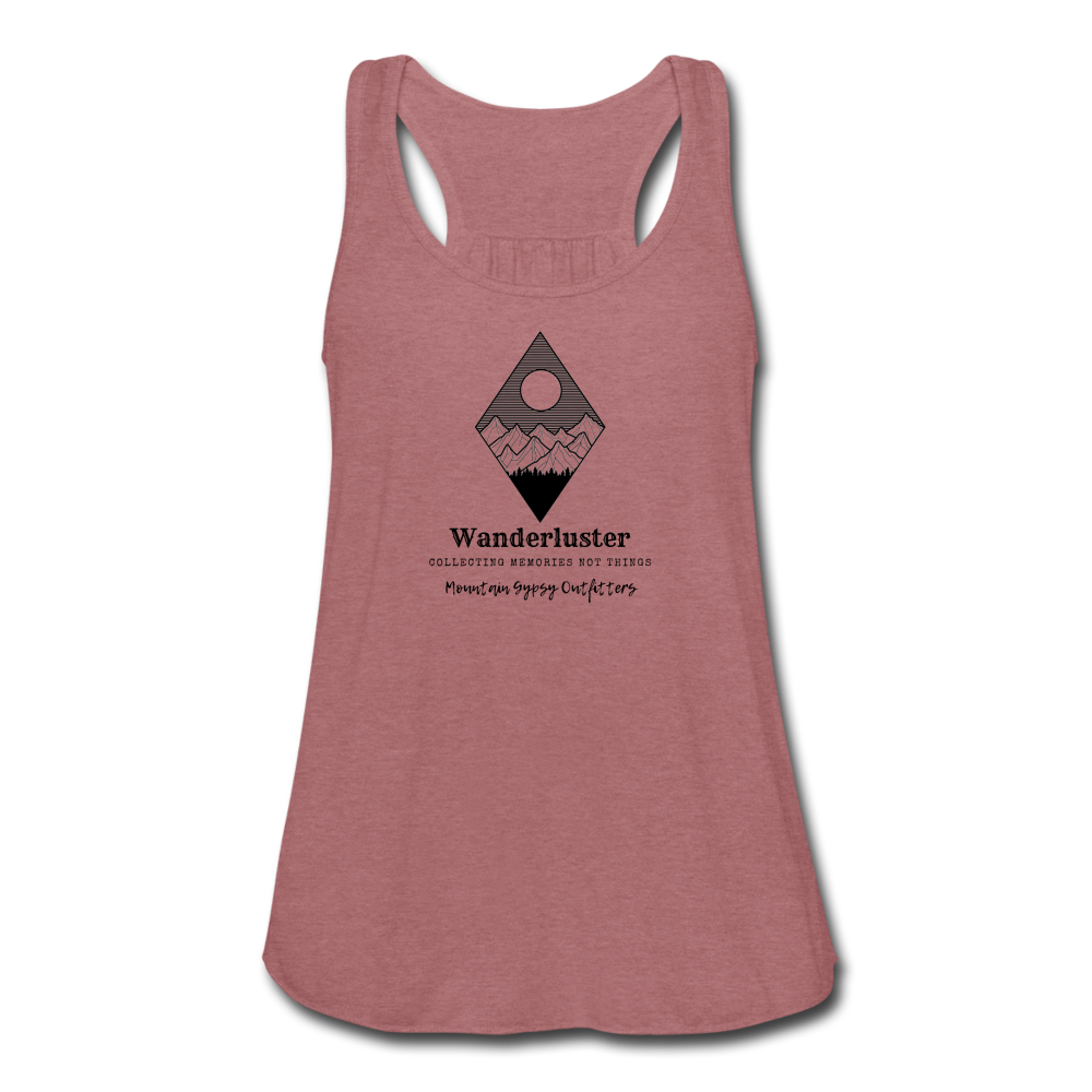 Wanderluster Flowy Tank - mauve