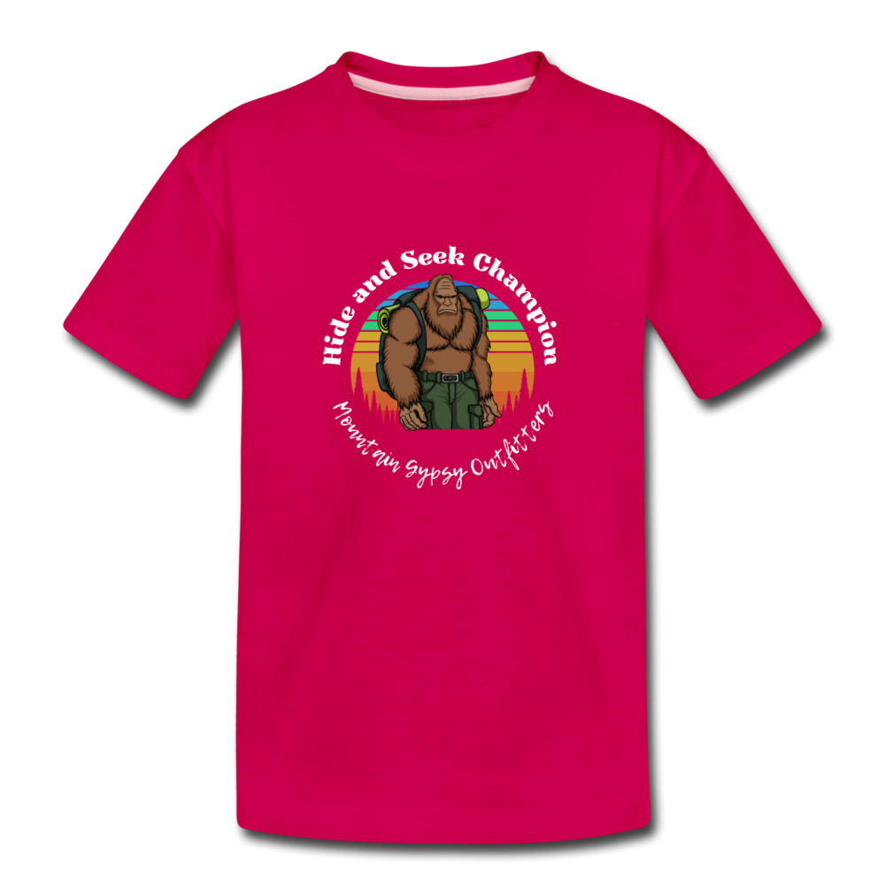 Sasquatch Kids Tee - dark pink