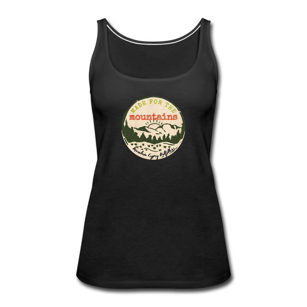 Made For The Mountains Fitted Tank - black