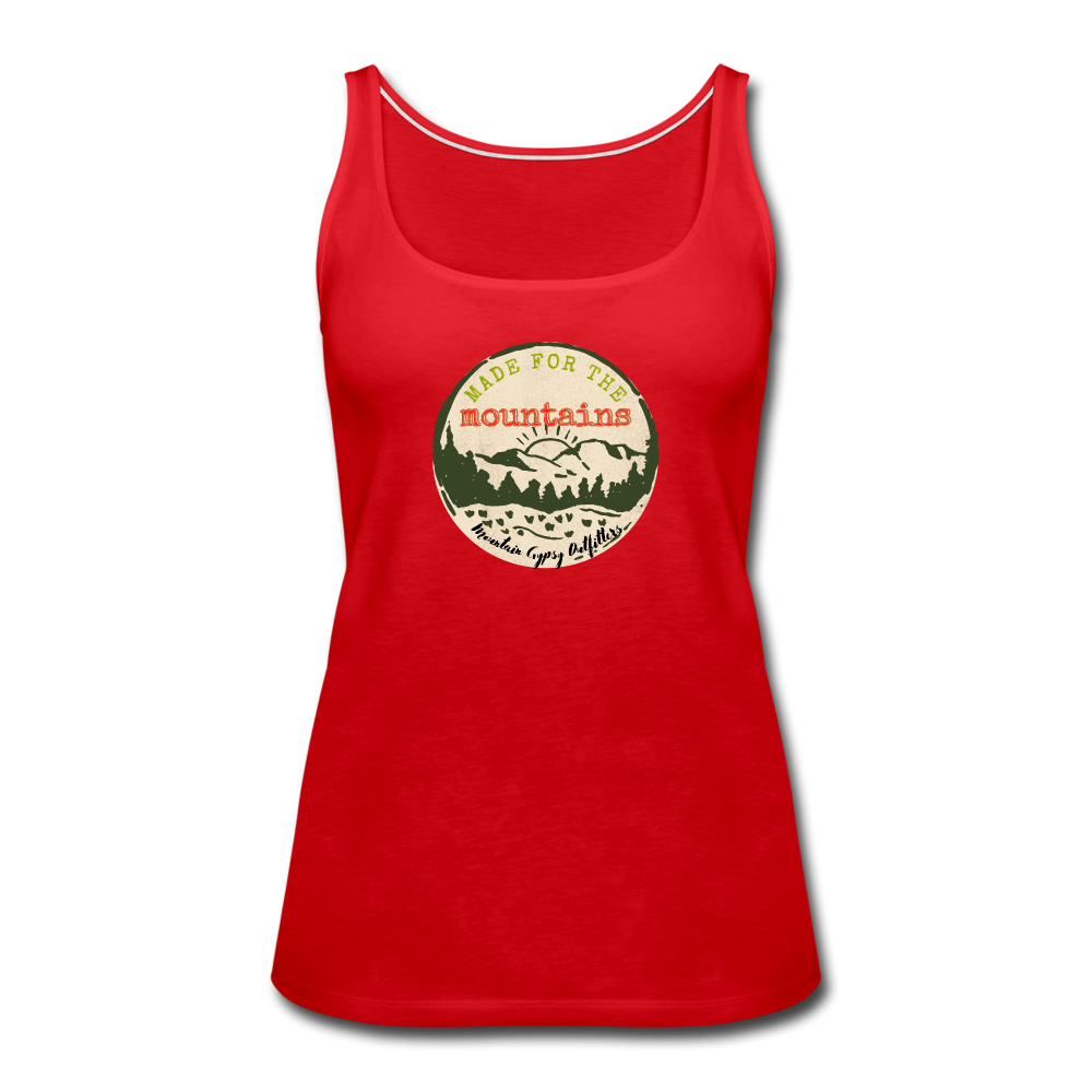 Made For The Mountains Fitted Tank - red