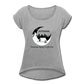 Outsider Roll Cuff Tee - heather gray