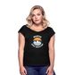 Retro MGO Roll Cuff Tee - black