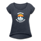 Retro MGO Roll Cuff Tee - navy heather