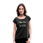 More Tree Roll Cuff Tee - heather black