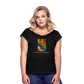 Eat, Sleep, Hike Roll Cuff Tee - black