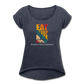Eat, Sleep, Hike Roll Cuff Tee - navy heather