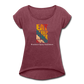 Eat, Sleep, Hike Roll Cuff Tee - heather burgundy