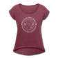 Billion Star Roll Cuff Tee - heather burgundy