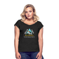 Roam Free Roll Cuff Tee - heather black