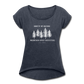 Knotty Roll Cuff Tee - navy heather