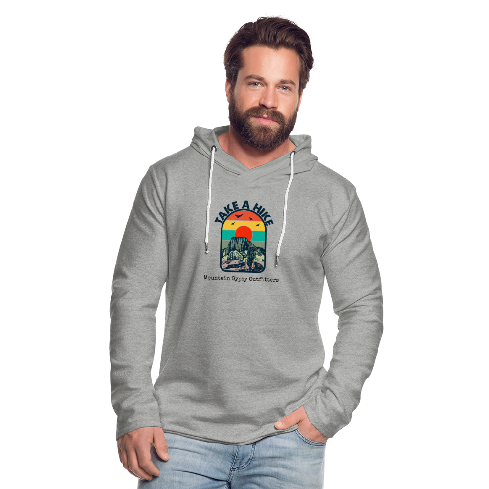 Take A Hike Lightweight Hoodie - heather gray