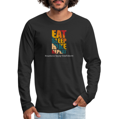 Eat Sleep Hike Long Sleeve - black